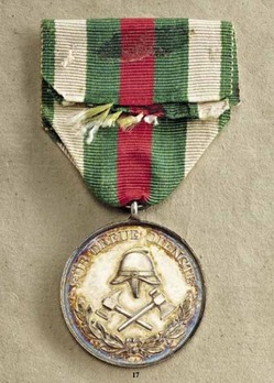 Fire Service Medal (in silver) Reverse