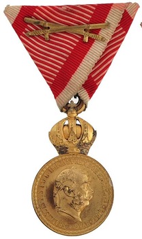 Bronze Medal (with Franz Joseph & swords) Obverse