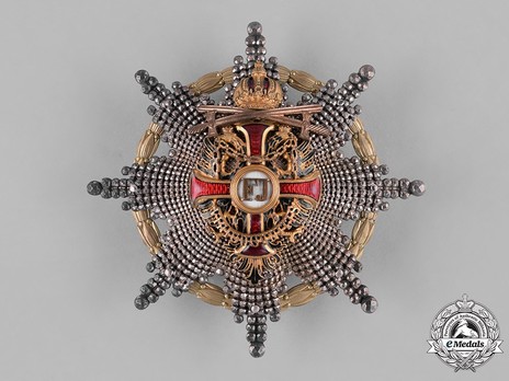 Order of Franz Joseph, Type II, Military Division, Commander Breast Star (with gold swords) Obverse