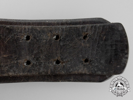 Luftwaffe Black Leather Belt Strap Reverse