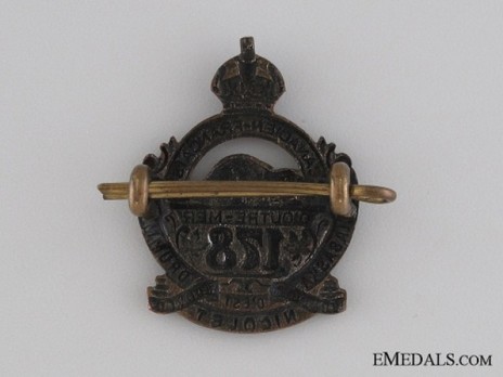 178th Infantry Battalion Other Ranks Collar Badge Reverse
