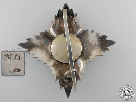 Order of St Maurice and St. Lazarus, Grand Officer's Cross Breast Star (in silver and silver-gilt) Reverse