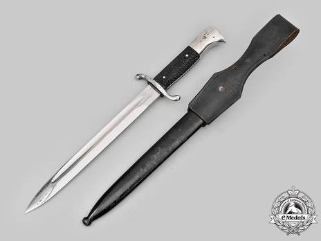 German Fire Protection Police NCO's Personalised Dress Bayonet Reverse with Scabbard