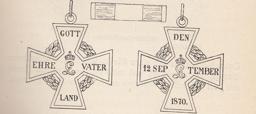 Military Merit Cross, 1870-1871 (in gunmetal gilt) Obverse & Reverse
