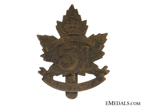 51st Infantry Battalion Other Ranks Cap Badge Obverse