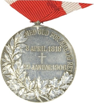 King Christian IX's Memorial Medal in Silver Reverse 