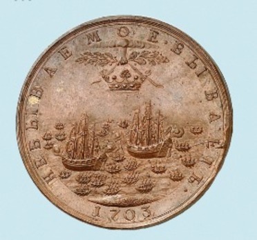 The Capture of Two Swedish Warships, Bronze Medal Reverse