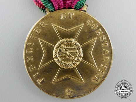 Saxe-Ernestine House Order Medals of Merit, Type IV, Military Division, in Gold Reverse