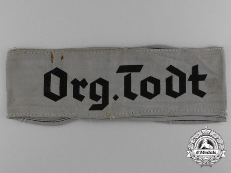 Organisation Todt NCO/EM Sleeveband Obverse