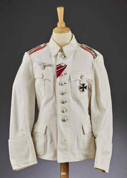 German Army Officer's New Style White Summer Tunic Obverse