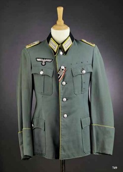 German Army Signals Officer's Piped Field Tunic Obverse