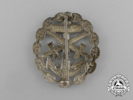 Naval Wound Badge, in Silver (cut-out) Reverse