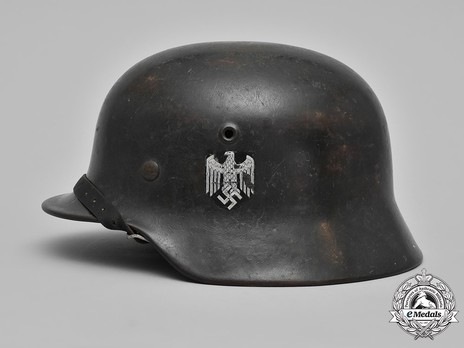 German Army Steel Helmet M40 (Single Decal version) Left Side