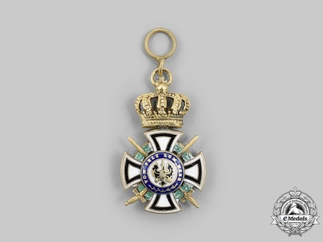 Royal House Order of Hohenzollern, Military Division, Knight Miniature Obverse