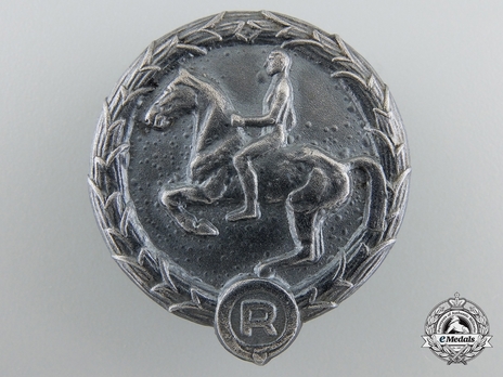 German Young Horseman's Badge (in silver) Obverse