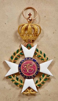 Order of Military Merit of Charles Frederick, Grand Cross (in gold) Reverse