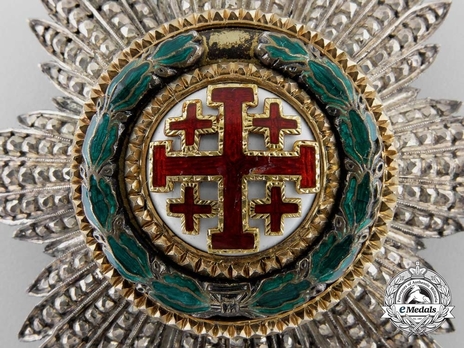 Equestrian Order of Merit of the Holy Sepulcher of Jerusalem (Type II) Grand Cross Breast Star (with silver and silver-gilt, 1868-1936) Obverse Detail