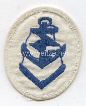 Kriegsmarine Obermaat Radio Operator Insignia (embroidered) Reverse