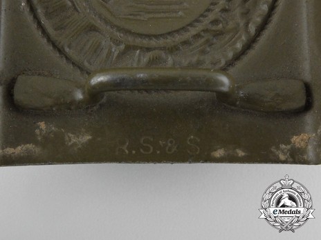 German Army NCO/EM Tropical Belt Buckle Maker Mark