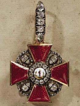 Order of St. Anne, Type II, Civil Division, I Class Cross in Diamonds (with Simili Stones, c. 1840)