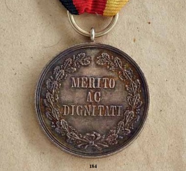 Medal "Merito ac Dignitati", in Silver (with life saving ribbon) Reverse