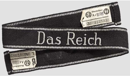 Waffen-SS Das Reich NCO/EM's Cuff Title (RZM machine-embroidered version) Obverse