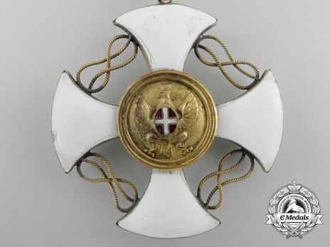 Order of the Crown of Italy, Commander Cross (in bronze gilt) Reverse