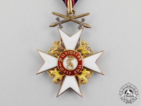 Order of the Württemberg Crown, Military Division, Knight's Cross (with lions) Obverse