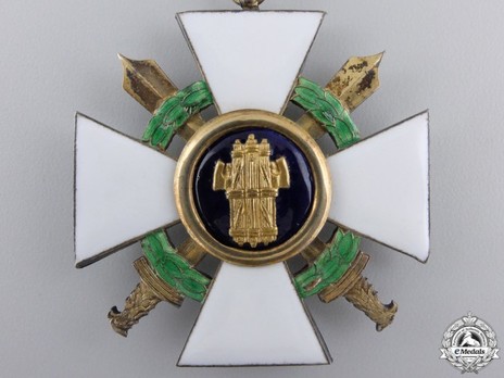 Order of the Roman Eagle, Commander Cross (with wreath and swords) Reverse