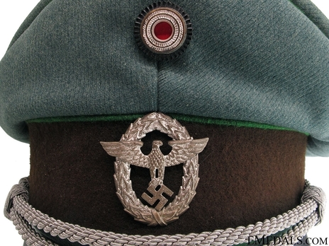 German National Police Officer's Visor Cap Insignia Detail