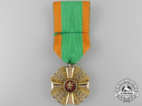 Order of the Zähringer Lion, I Class Knight (in gold) Reverse with Ribbon