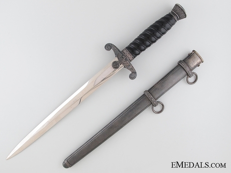 German Railway Protection 1st Pattern Leader Dagger Obverse with Scabbard