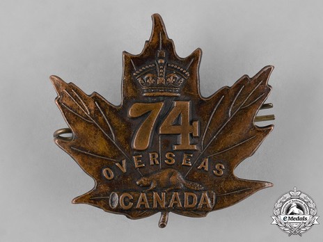 74th Infantry Battalion Other Ranks Cap Badge Obverse