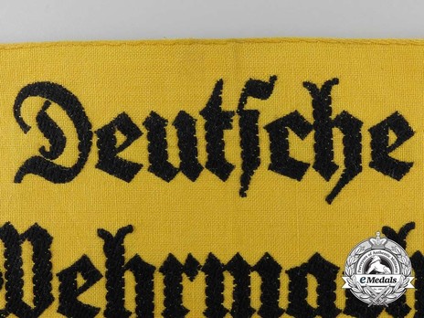 German Army Civilian Member of the Armed Forces Armband Obverse Detail 1