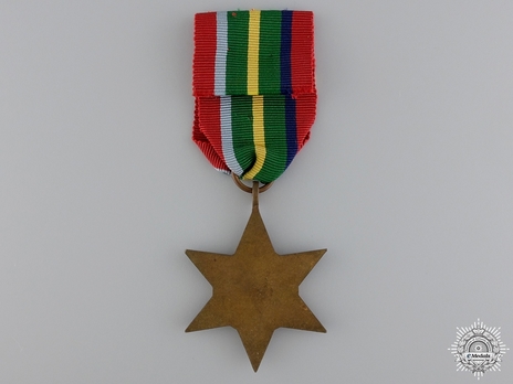 Bronze Star (with "BURMA" clasp) Reverse