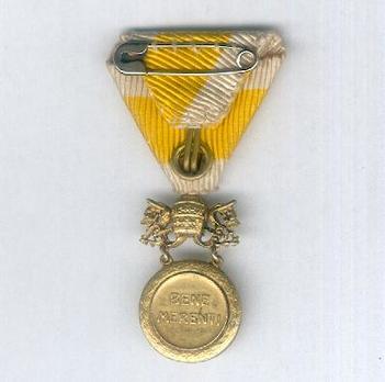 Miniature Bene Merenti (Type VII) Gold Medal Reverse
