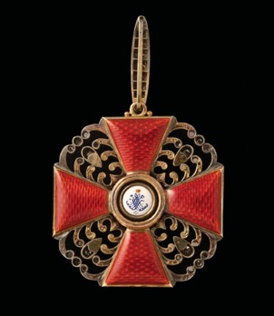Order of St. Anne, Type II, Civil Division, I Class Cross in Diamonds (for non-Christian) Reverse