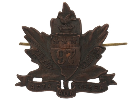 97th Infantry Battalion Other Ranks Cap Badge Obverse