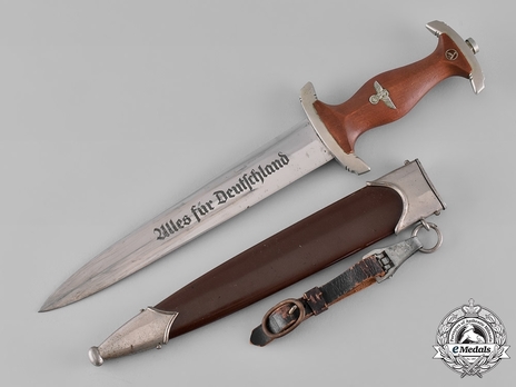 SA Standard Service Dagger by Louper (maker marked) Obverse with Scabbard