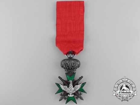 Order of the White Falcon, Type II, Military Division, II Class Knight (in silver) Obverse