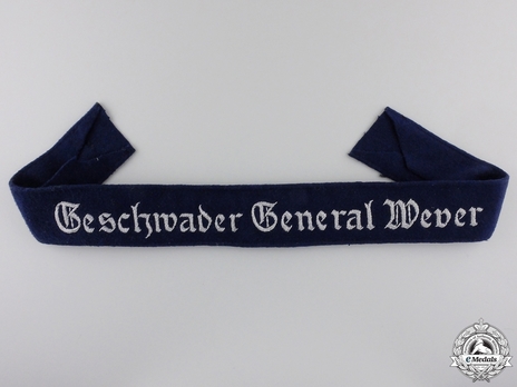 Luftwaffe Geschwader General Wever Cuff Title (Officer version) Obverse