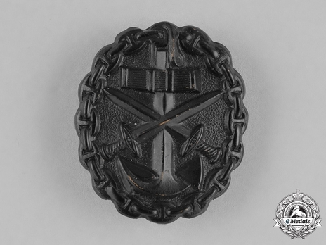 Naval Wound Badge, in Black (in bronze) Obverse