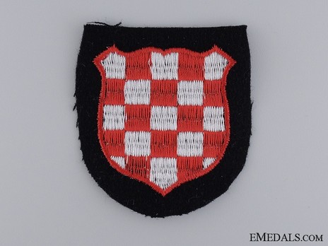 Waffen-SS Croatian Volunteer Arm Shield (2nd pattern) Obverse