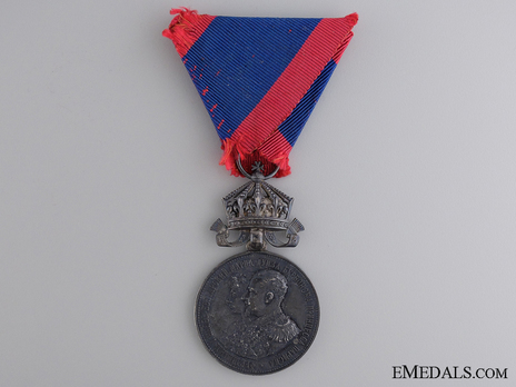 Prince Ferdinand's Wedding Medal, in Silver (with crown and stamped "A.SCHARFF") Obverse