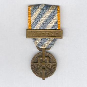 Bronze Medal (for Internees, stamped "MAB") Obverse