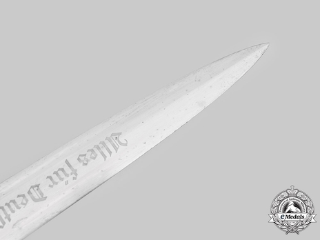 NSKK M36 Chained Service Dagger by R. Weyersberg Blade Tip Detail