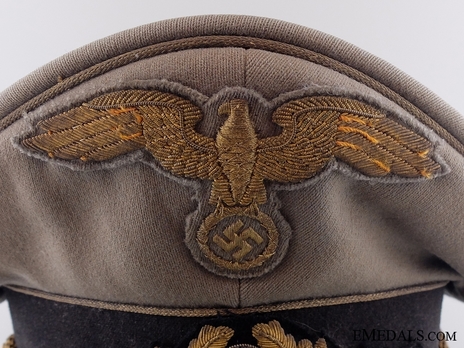 Diplomatic Corps Officials Field-Grey & Gold Visor Cap Eagle Emblem Detail