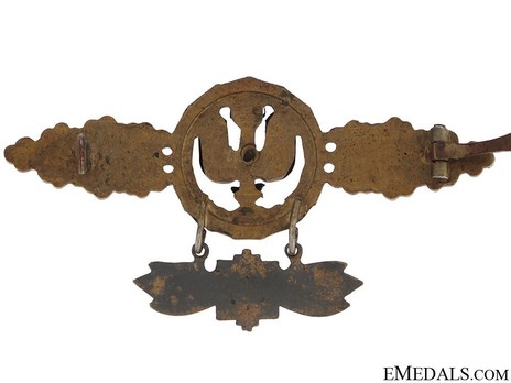 Long-Range Night Fighter Clasp, in Gold (with star pendant) Reverse