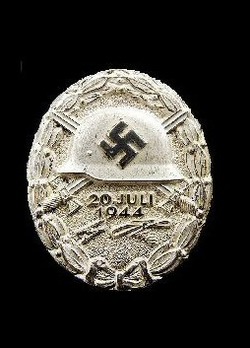 Wound Badge "20 July 1944", in Silver Obverse