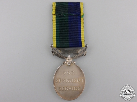Silver Medal (for Territorial and Army Volunteer Reserve, 1954-) Reverse
